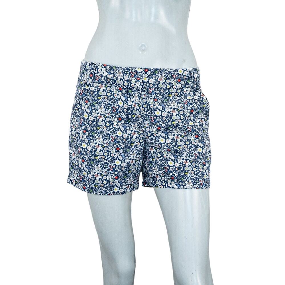 J.Crew LIBERTY art Fabrics Women's Blue Floral chino Shorts size 2